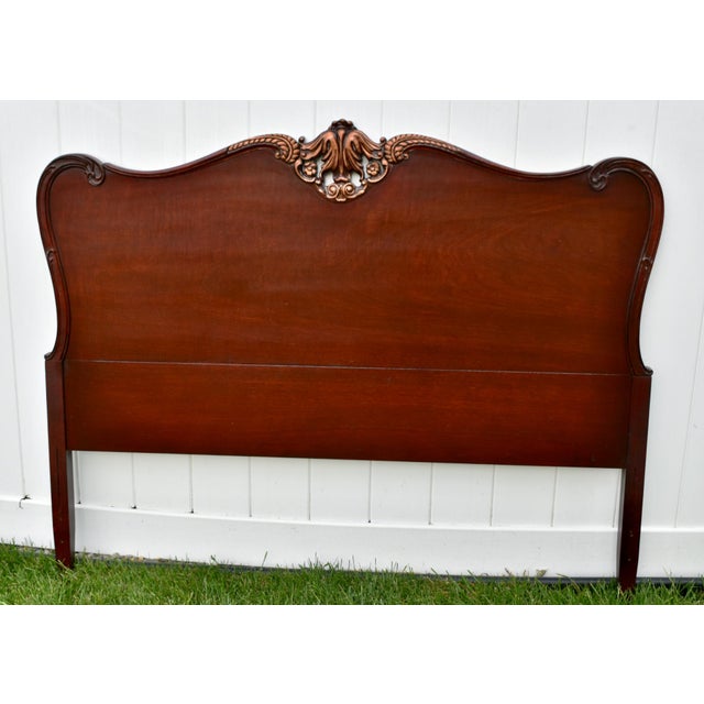 Vintage Mahogany Full Size French Style Headboard W/Burnished Highlights Chairish