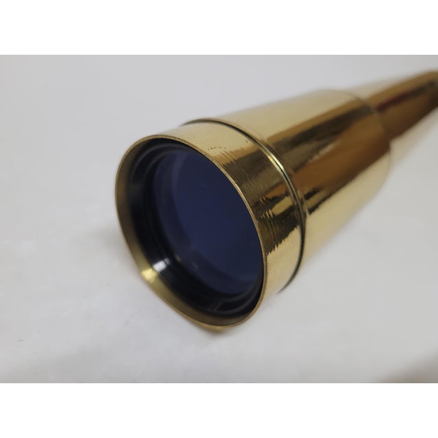 Metal Solid Brass Captains Telescope For Sale - Image 7 of 11