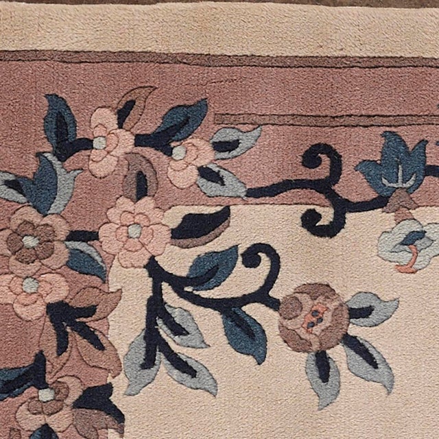 Handcrafted in Beijing, China, in the early 20th century. Extremely elegant and unique, this carpet is a prime example of...