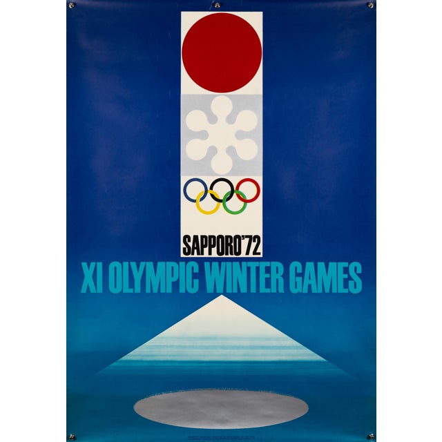 Sapporo XI Olympic Winter Games Poster by Takashi Kono, 1972 For Sale - Image 9 of 9