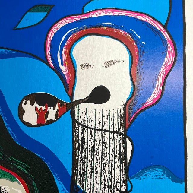 1972 Helmut Kand "One Morning the Masks Got Stuck" Signed Surrealist Print For Sale - Image 4 of 11