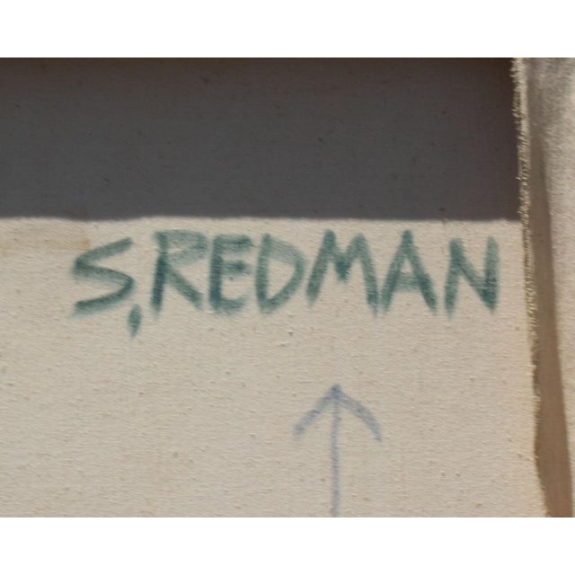 1960s Oil on Canvas Abstract Painting Signed by Artist Steve Redman For Sale - Image 11 of 11