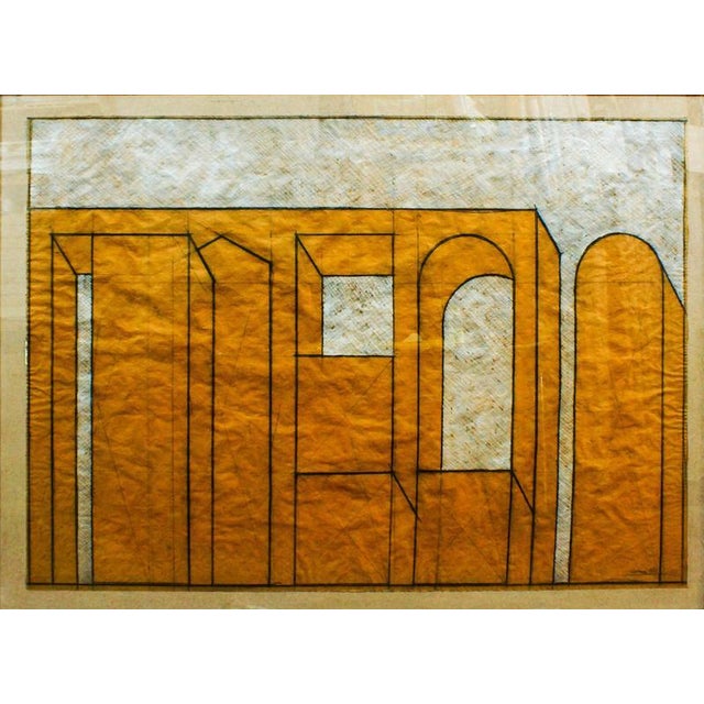 1980s Giuseppe Uncini, The Abode of Things, 1980, Mixed Media, Framed For Sale - Image 5 of 5