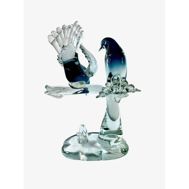 Mid 20th Century Mid 20th Century Formia Murano Love Birds Figurine For Sale - Image 5 of 11