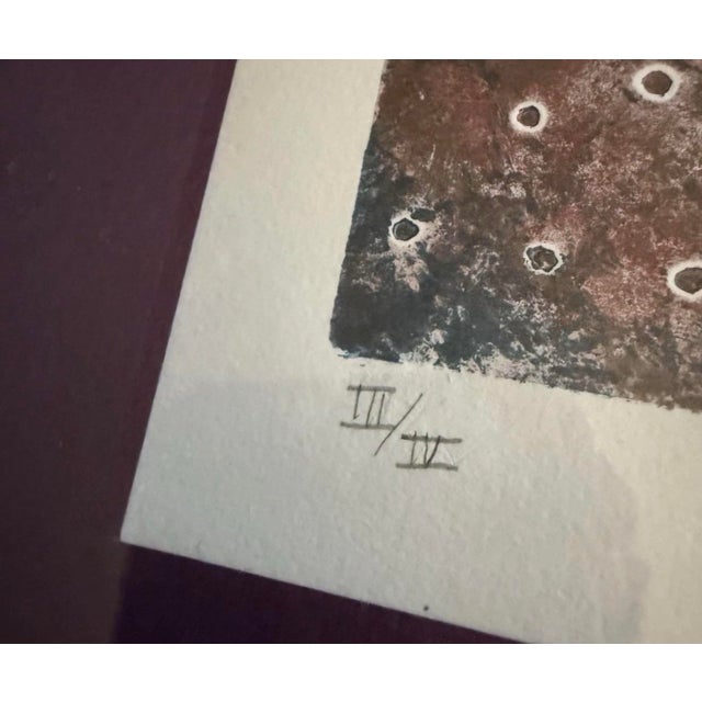 1990s Vintage 1992 Huidie Signed Very Limited Lithograph Numbered 3/4 For Sale - Image 5 of 7