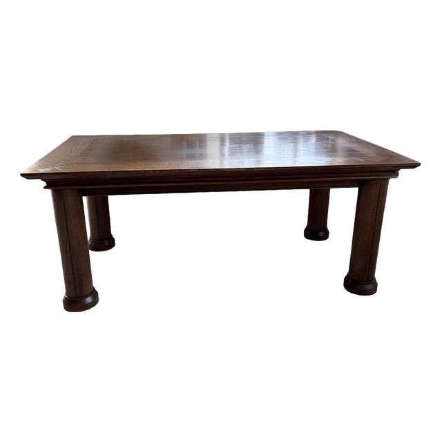 Oak Dining Table by Charles Dudouyt, 1940s For Sale