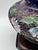 1990s Large Cloisonné Lidded Bowl / Jar With Wood Stand Foo Dog Finial For Sale - Image 10 of 12