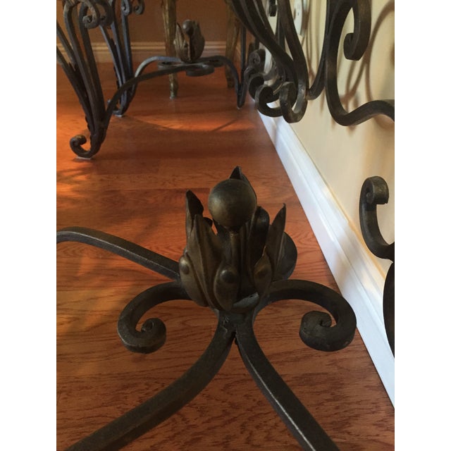 Louis XV Style Wrought Iron Console Table For Sale In San Francisco - Image 6 of 8