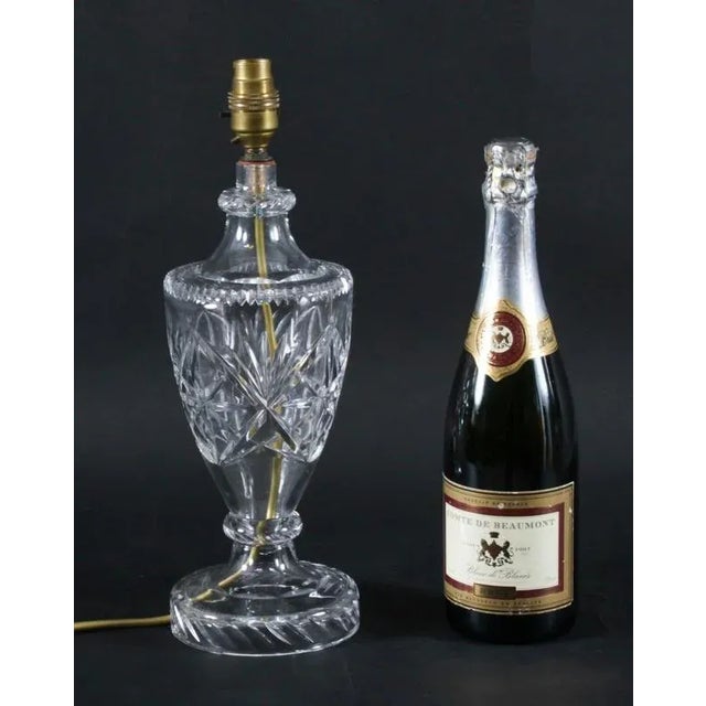 Late 20th Century Vintage English Cut Glass Table Lamp For Sale - Image 10 of 11