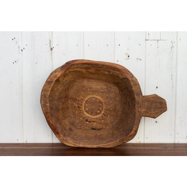 1950s Large Primitive Swati Food Bowl For Sale - Image 5 of 8