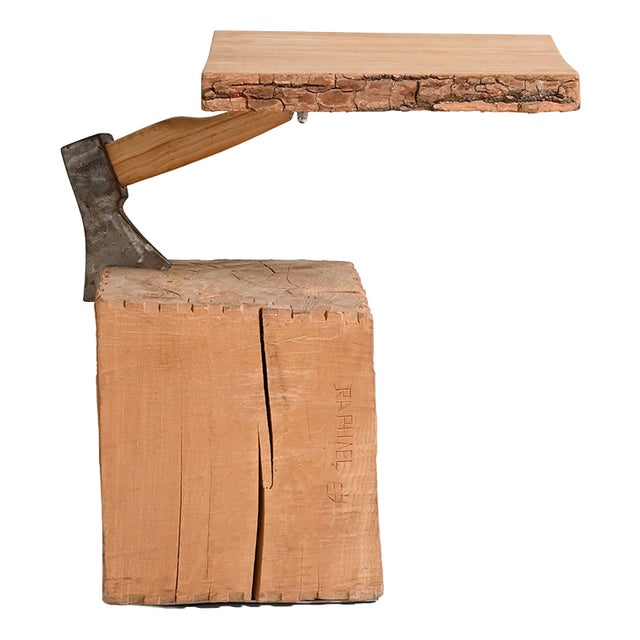 Tavolino Chopping Block with Axe by Raphael Springmann, 2000s For Sale