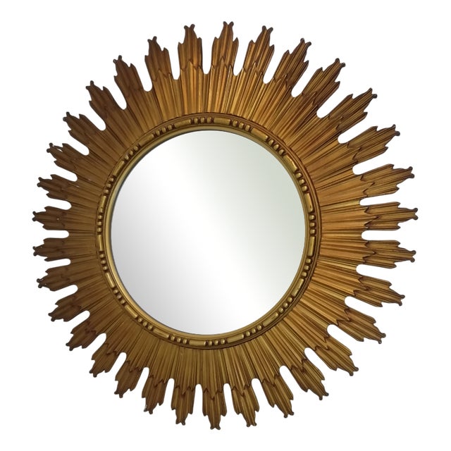 Ironcast Sunburst Mirror, Italy, 1960s For Sale