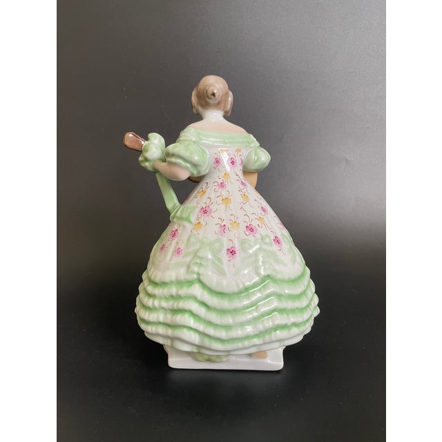 Herend 1964 Herend Hungary Porcelain Woman Playing Guitar Figurine For Sale - Image 4 of 12