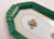Green Art Deco Cake Plate with Floral Motif in Porcelain from Limoges, 1940s-1950s For Sale - Image 8 of 13