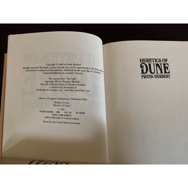 Paper Heretics of Dune by Frank Herbert Circa 1984 Publisher C. P. Putnam's Son For Sale - Image 7 of 9