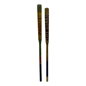 Pair of Vintage Wooden Rowing Oars From a Summer Camp in Indiana