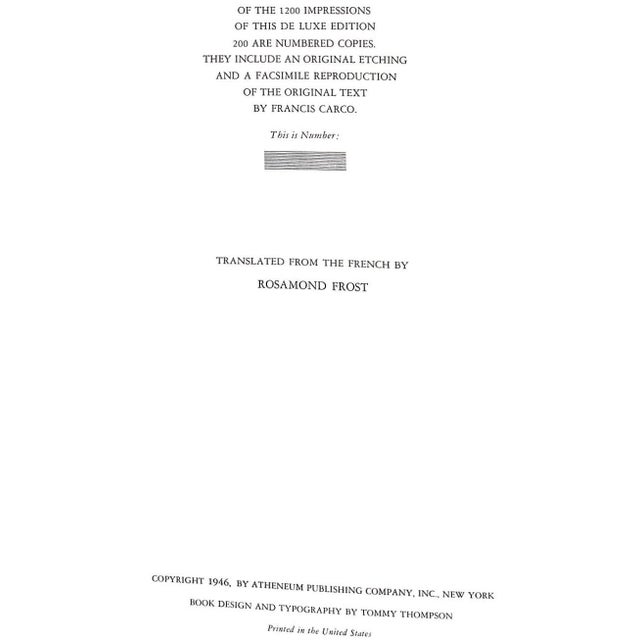 Traditional "Vertes" 1946 Carco, Francis For Sale - Image 3 of 18