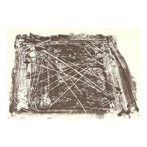 1974 Antoni Tapies Untitled 210-18 Expressionism Brown & White France Lithograph