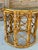 Wood Mid-20th Century Coastal Refinished Tortoise Rattan Cane Drum Side Table For Sale - Image 7 of 11