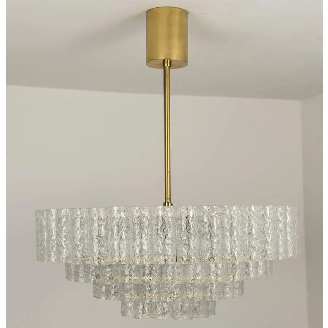 Large Glass Brass Light Fixtures from Doria, Germany, 1969, Set of 3 For Sale - Image 11 of 18
