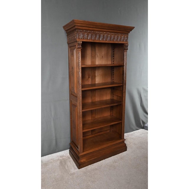 Small Early 20th Century Walnut Bookcase For Sale - Image 3 of 18