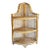 Boho Chic Demi Lune Rattan Corner Shelf/Etagere For Sale