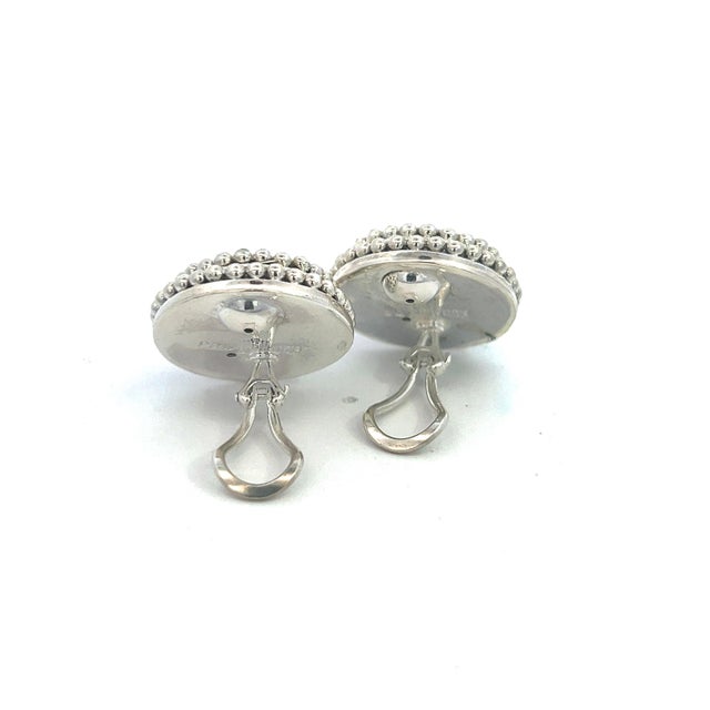 1990s 1990s Pair of John Hardy Estate Clip on Earrings Silver 18k Yellow Gold For Sale - Image 5 of 9