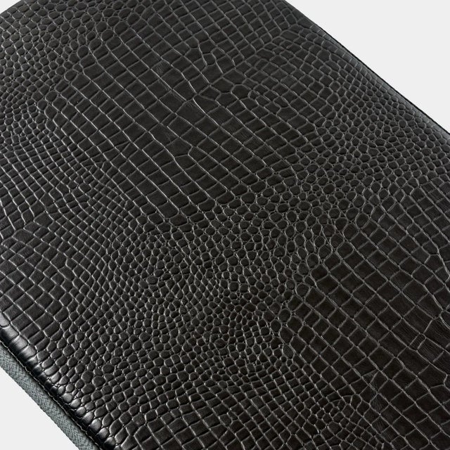 Transparent Vintage 1970s Clear Acrylic Lucite Vanity Stool New Upholstered Seat For Sale - Image 8 of 8