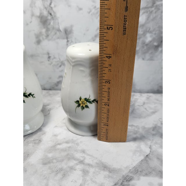 Ceramic Vintage Porcelain Salt & Pepper Shakers For Sale - Image 7 of 9