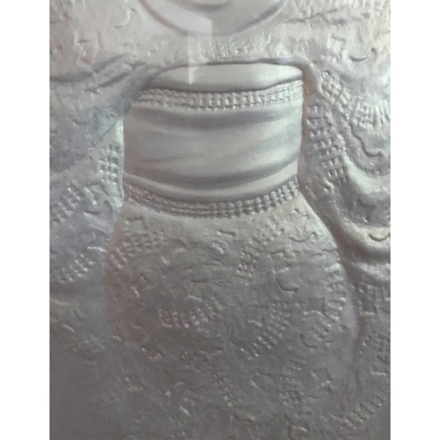 Asian Vintage Roberta Peck Geisha with Parasol Hand Cast Paper Sculpture Framed For Sale - Image 3 of 6