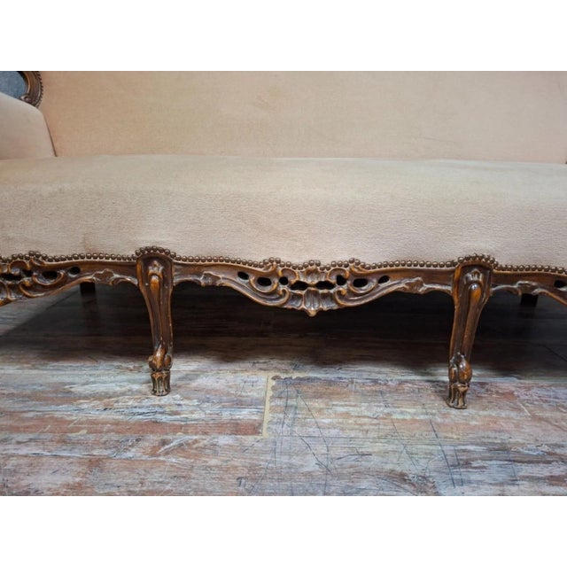 20th Century Louis XV Carved Walnut Sofa For Sale - Image 6 of 9