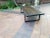 Industrial Black Steel Metal Frame with Teak Wood Slates on Top This lovely 1980 Coffee Table was done in Los Angeles CA...