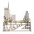 20th C. MCM Chicago Skyline Welded Metal Sculpture For Sale