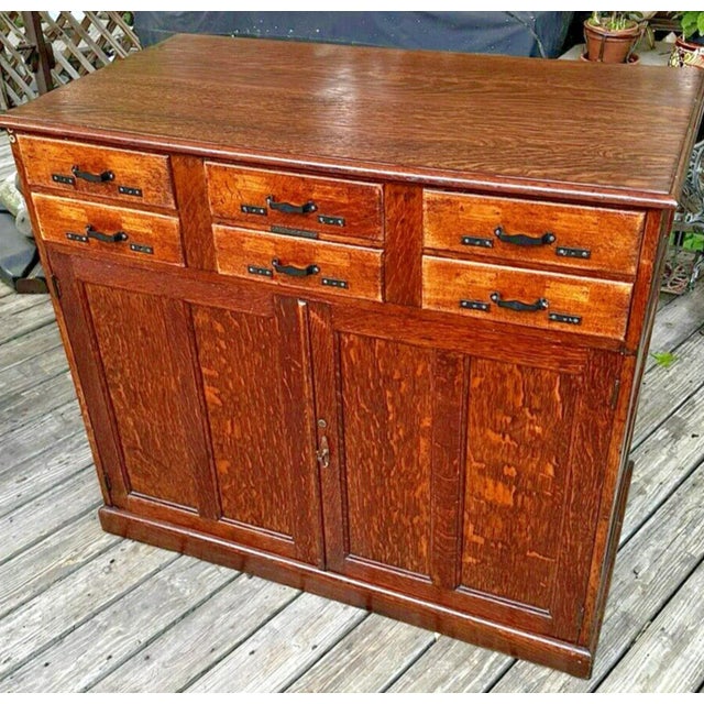 Early 20th Century Antique 6 Drawer Library Oak Card Catalog