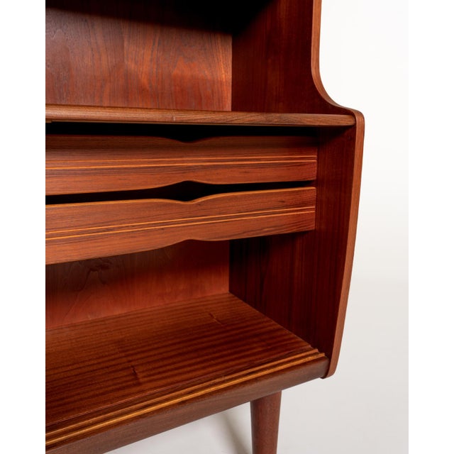 Brown Vintage Danish Teak Highboard with Bar Compartment, 1960s For Sale - Image 8 of 15