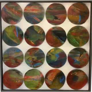 "More Worlds" Contemporary Abstract Mixed-Media Painting by Peter Rossiter, Framed For Sale