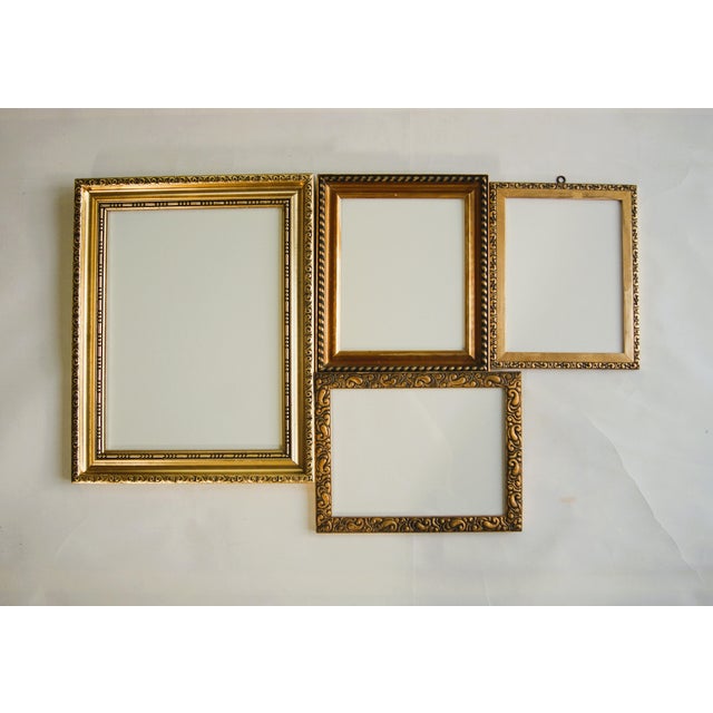 Wood Collection of 11 Antique Gold Frames - Early 1900 - With Flexible Tabs and Backing Board For Sale - Image 7 of 14