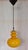 Vintage Ceiling Lamp with Yellow Glass Shade on Chrome-Plated Metal Mount, 1970s For Sale - Image 3 of 8
