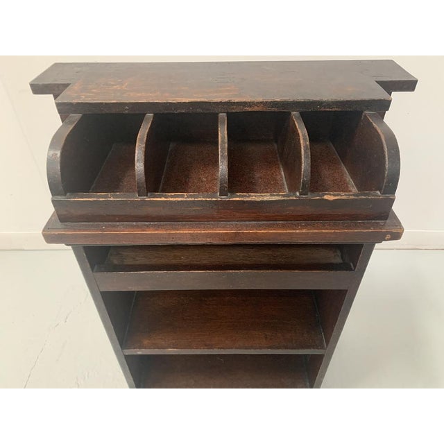 Brown 20th Century Oak Restaurant Serving Cart For Sale - Image 8 of 9