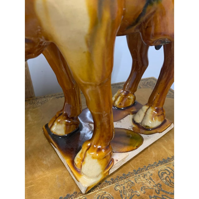 Mid 20th Century Vintage Mid 20th Century Tang Style Sancai Glazed Ceramic Camel For Sale - Image 5 of 5