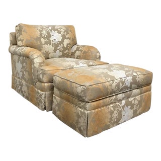RJones Adolfo Lounge Chair & Matching Ottoman - A Pair For Sale