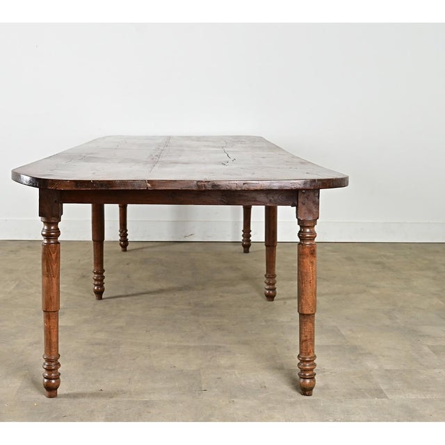 Farmhouse French 19th Century Two-plank Top Farm Table For Sale - Image 3 of 14