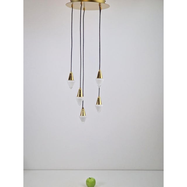 Hollywood Regency Glass Cascade Pendant Lamp by Schmidt Leuchten For Sale - Image 3 of 15