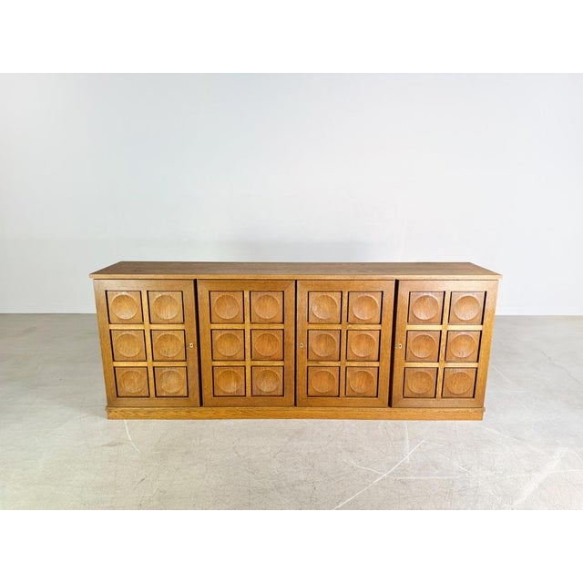 Mid-Century Modern Brutalist Sideboard in Oak by Gerhard Bartels For Sale - Image 3 of 11