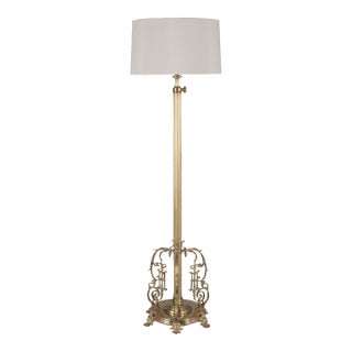 19th Century French Louis XV Style Brass Floor Lamp For Sale
