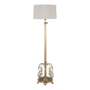 19th Century French Louis XV Style Brass Floor Lamp