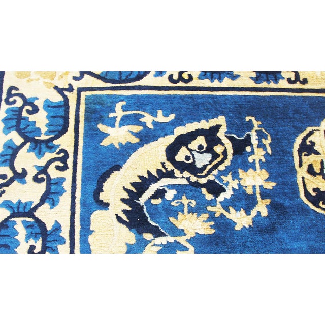 Early 20th Century Antique Art Deco Chinese Peking Dragon Carpet For Sale - Image 5 of 10
