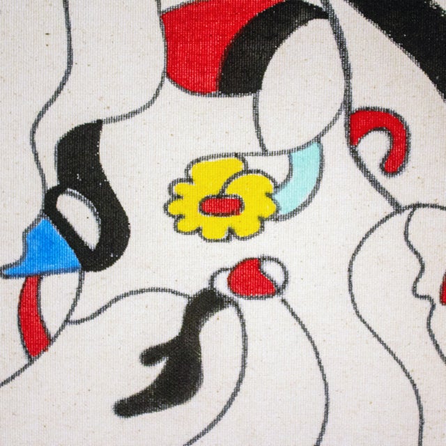 Contemporary “Dance Along the Lines – 52x34 Large Original Abstract Painting by Nathalie Gribinski, Oil Markers on Canvas” For Sale - Image 3 of 6