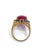 Bochic "Orient" Red Ruby & Tanzanite Ring, Set 18K In Yellow Gold & Silver For Sale - Image 12 of 12