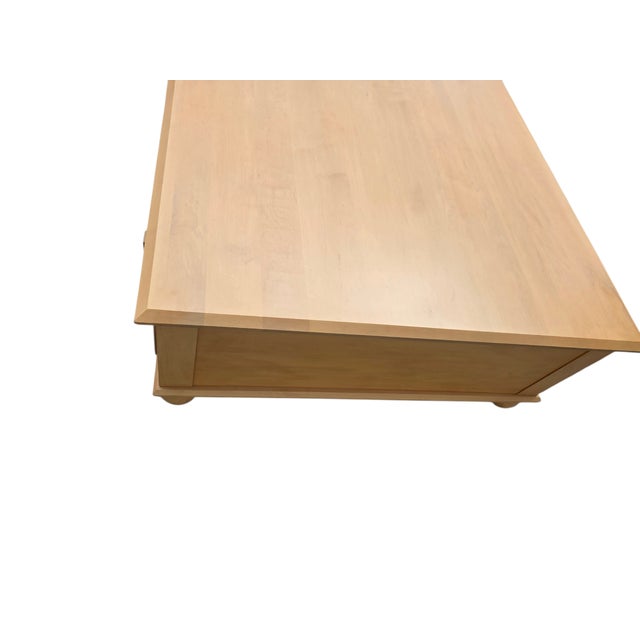 Ethan Allen 1990s Ethan Allen American Dimensions Map Case Coffee Table Storage Trunk Mission 255 For Sale - Image 4 of 18